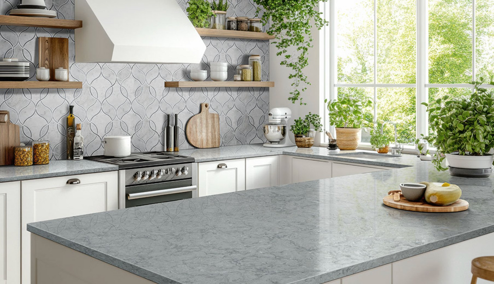 Carrara White Ellipsis Polished Marble Mosaic product view
