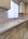 Everest Interlocking 8mm Porcelain and Stone Mosaic — installed room view