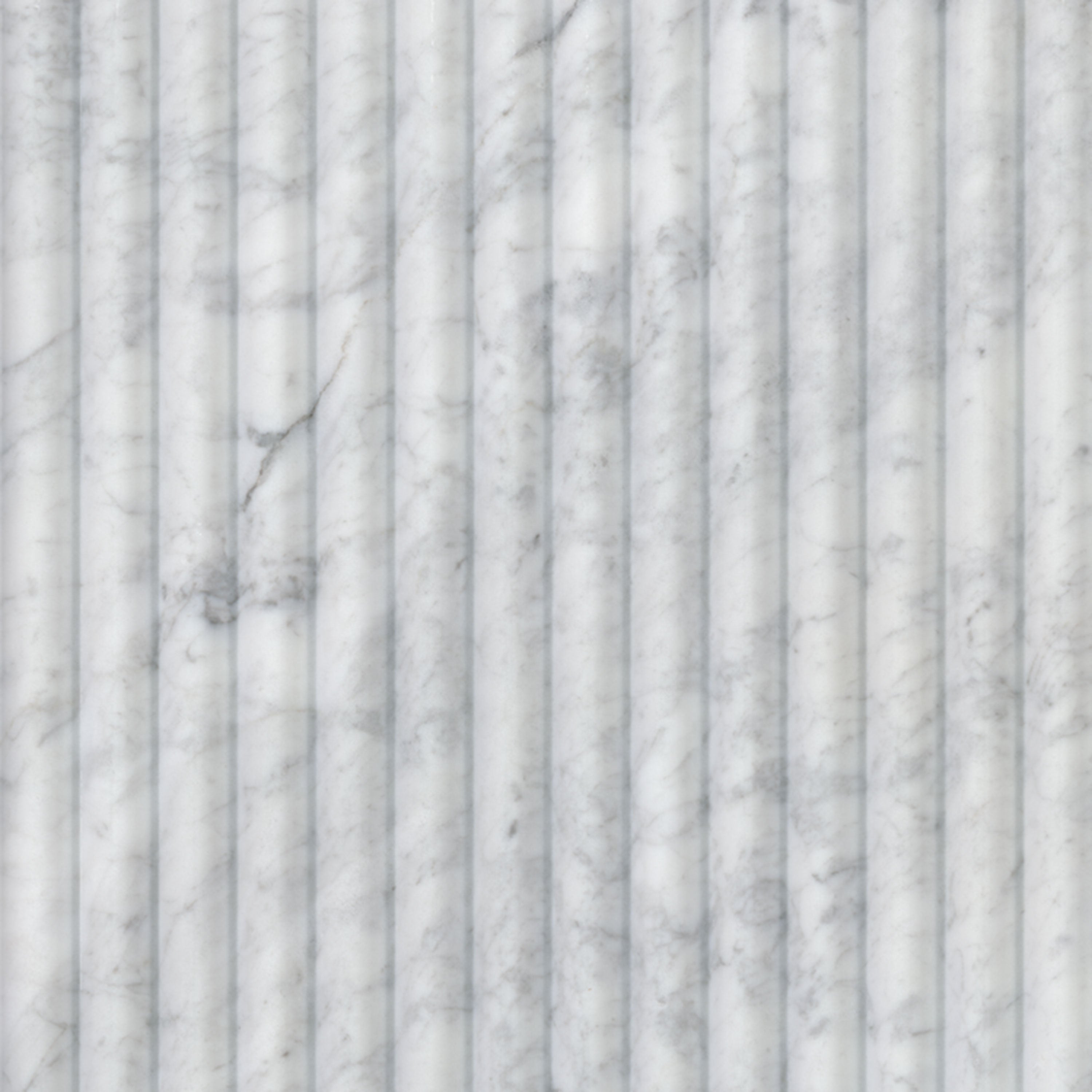 Carrara White Milano Ribbo 12x24 Honed Fluted Marble Wall Tile — clean product view