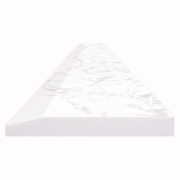 Carrara White 5x30 Single Hollywood Polished Engineered Marble Threshold product view