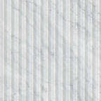 Carrara White Valentino Fluto 12x24 Honed Fluted Marble Wall Tile — clean product view — color White-cool with gray veining