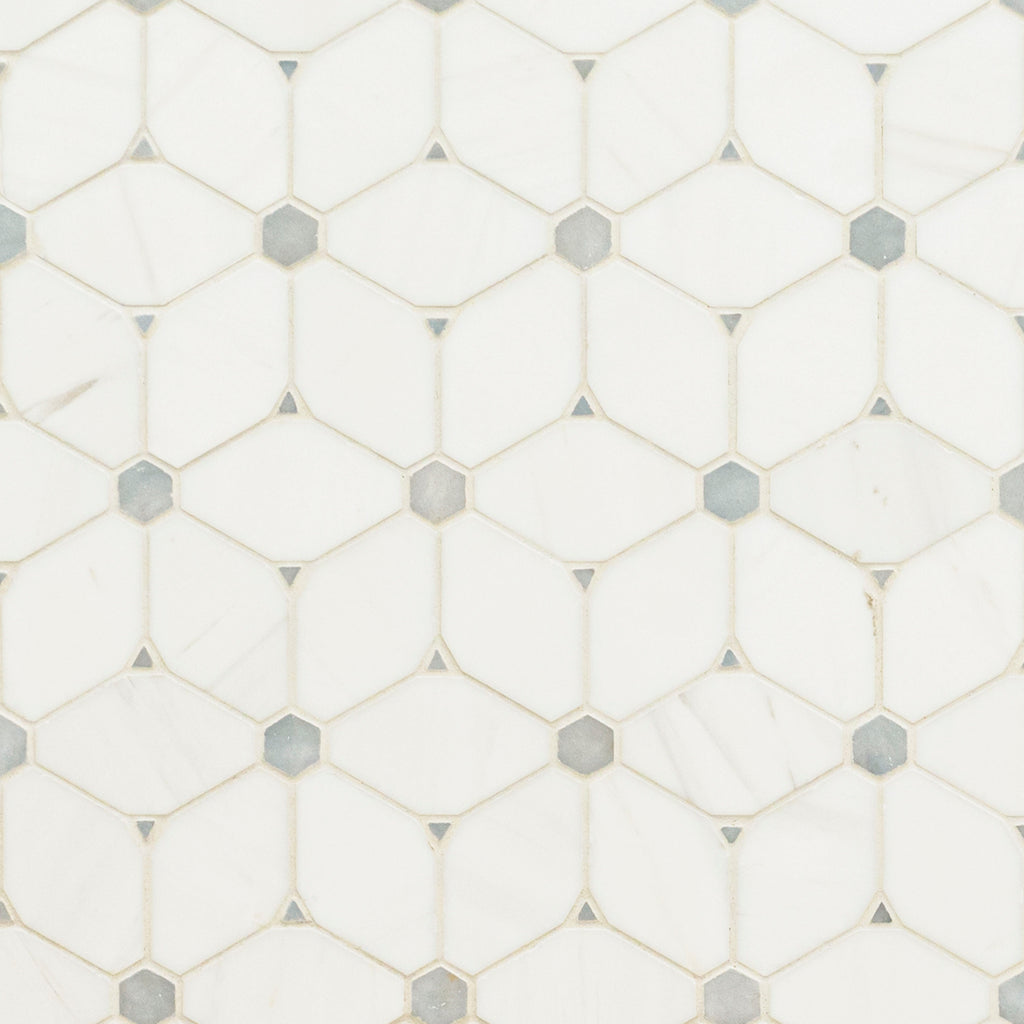 Cecily Grigio Polished Marble Mosaic — clean product view