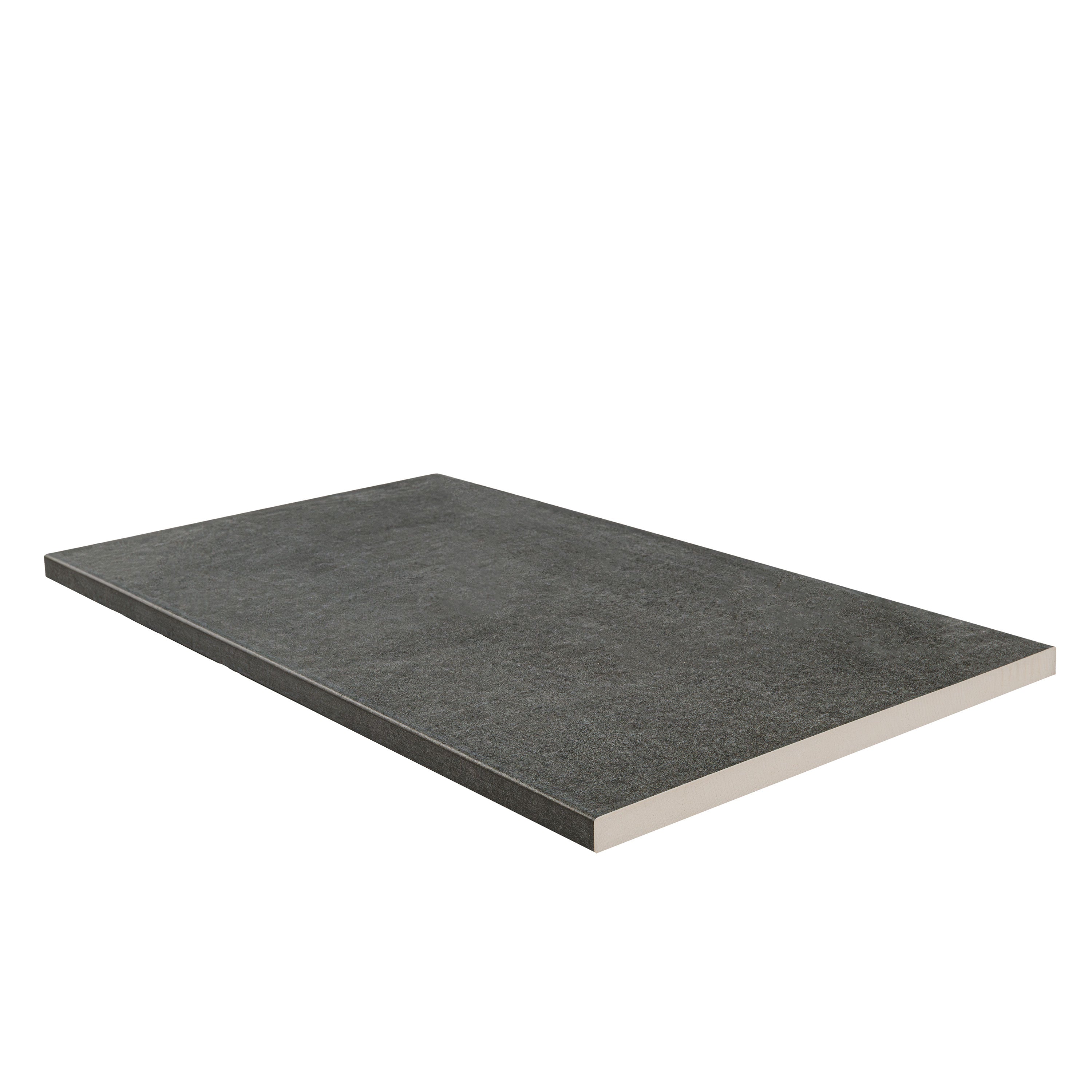 Cementique 2x2 Matte Porcelain Mosaic — close-up texture view — color Graphite