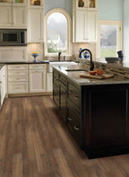 Palmetto 6x36 Matte Wood-Look Porcelain Tile — installed room view — color Chestnut