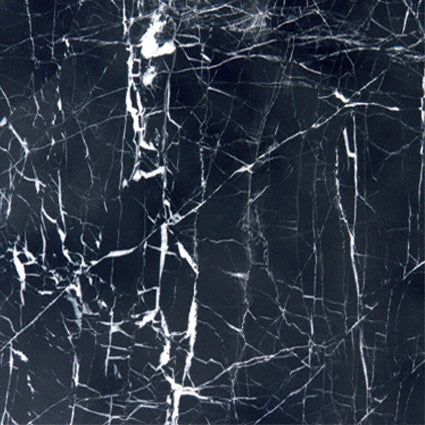 China Black With Vein Polished Marble Tile surface detail