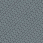 Cielo Azul Pennyround Glossy Porcelain Mosaic — isometric scale view — color Azul