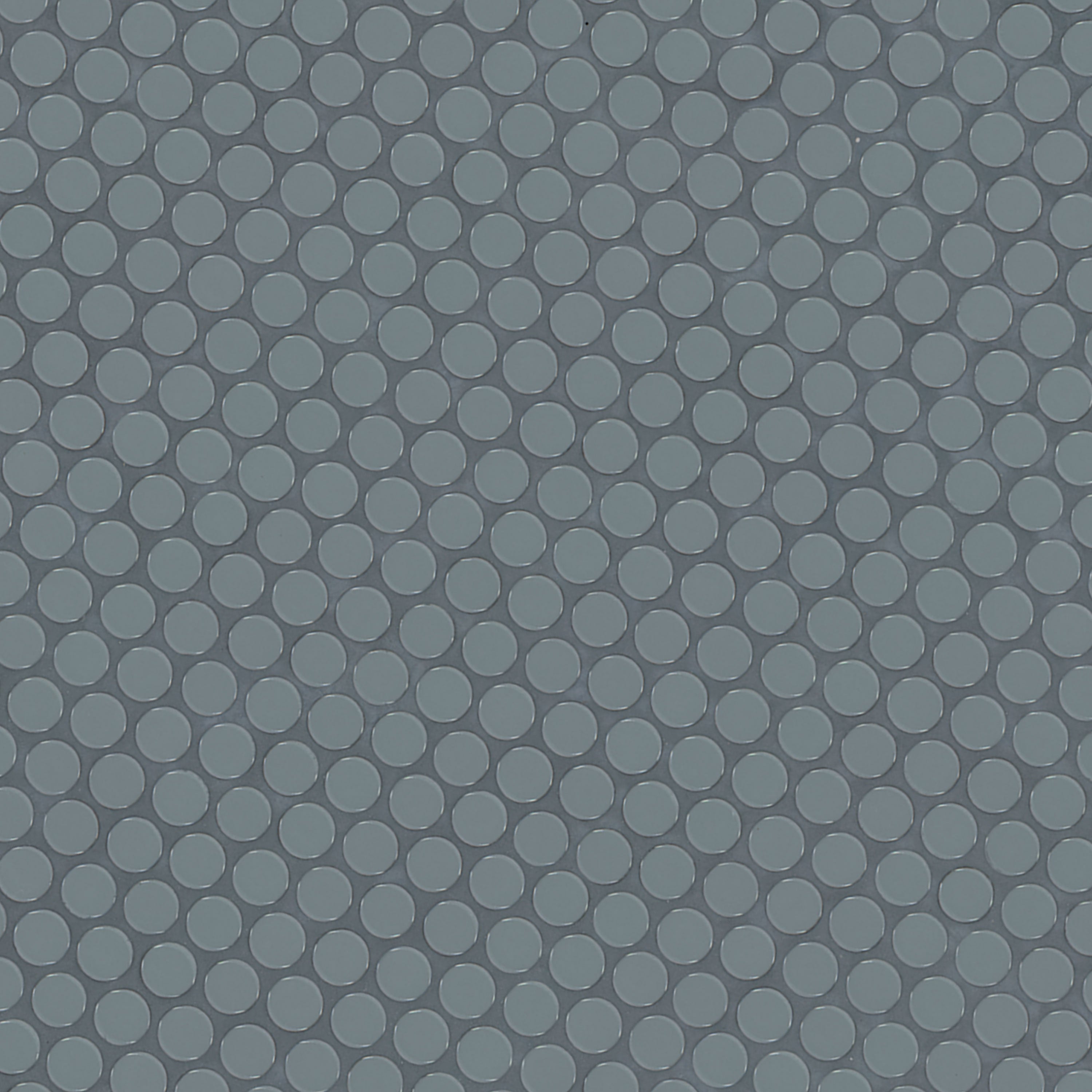 Cielo Azul Pennyround Glossy Porcelain Mosaic — isometric scale view — color Azul
