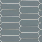 Cielo Azul Scallop Glossy Porcelain Mosaic — clean product view — color Azul