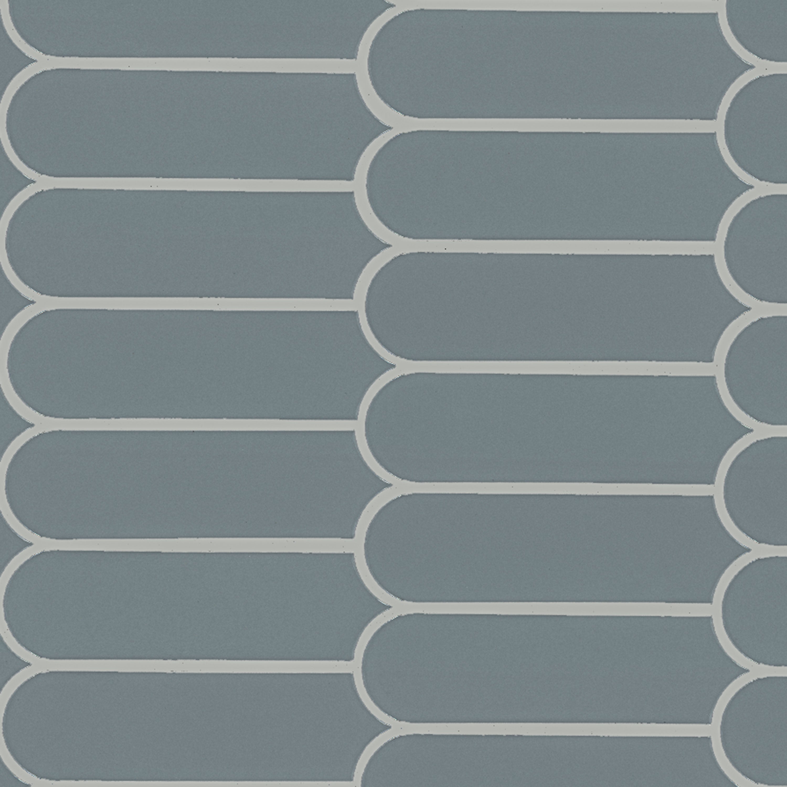 Cielo Azul Scallop Glossy Porcelain Mosaic — clean product view — color Azul