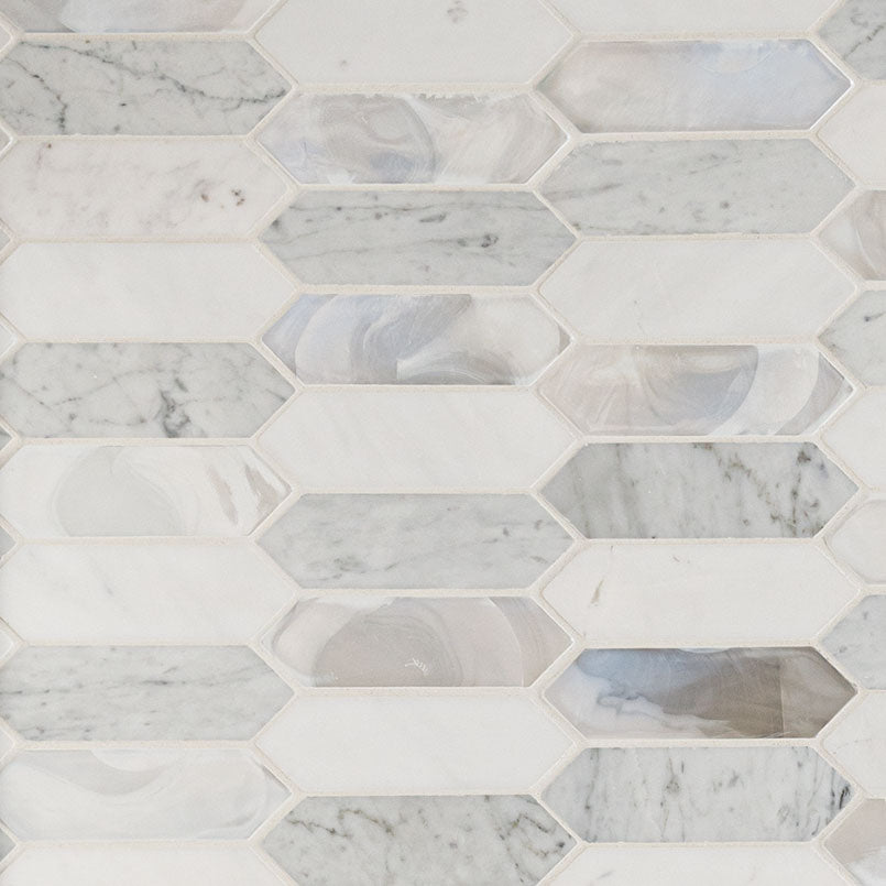 Cienega Springs Picket 6mm Stone and Glass Mosaic — clean product view — color Springs