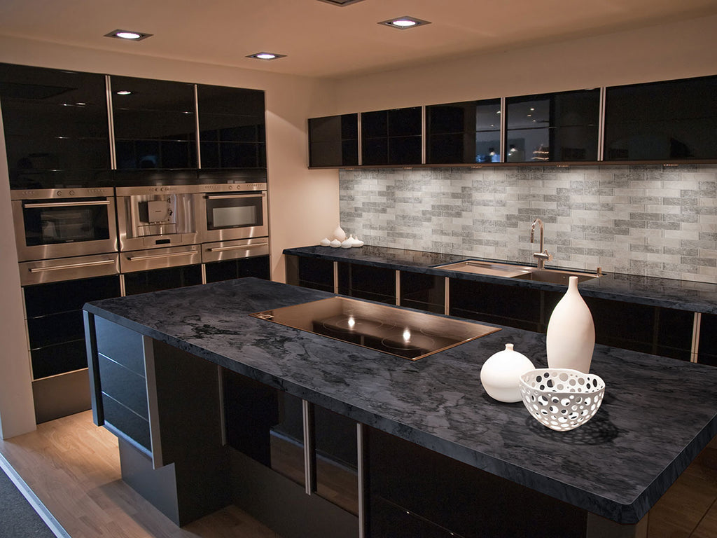 Cirrus Gray countertop room inspiration; installation shown is illustrative