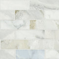 Cloudland 2x6 Polished Marble Subway Mosaic surface detail