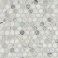 Cloudland Round Pattern Polished Marble Mosaic — clean product view — color Round Pattern