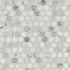 Cloudland Round Pattern Polished Marble Mosaic — clean product view — color Round Pattern
