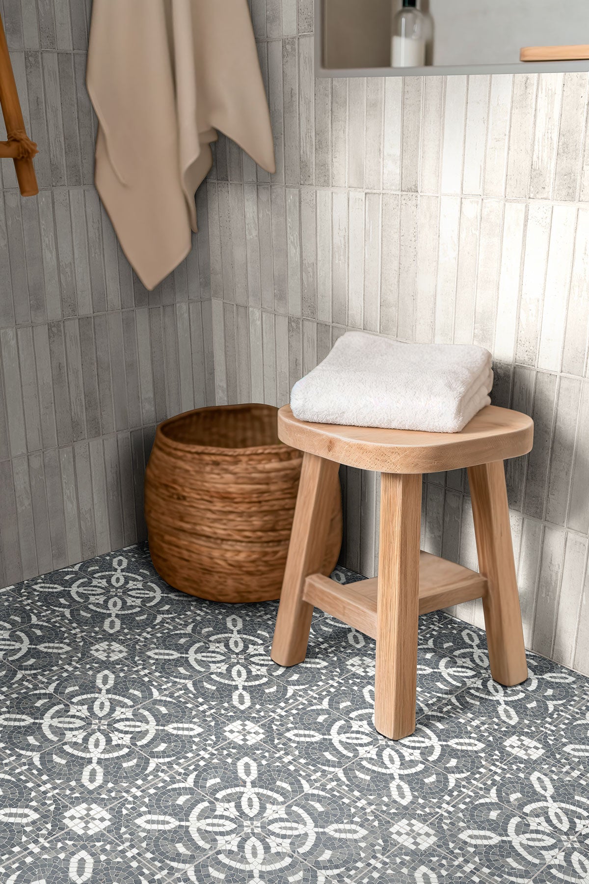 Constantino 8x8 Matte Porcelain Tile — installed room view