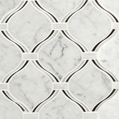 Danza Arabesque Polished Marble Mosaic product view
