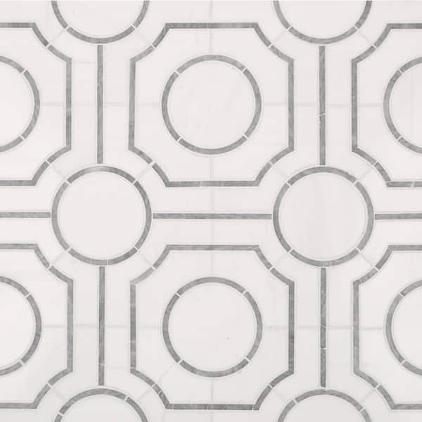 Bianco Dolomite Regency Polished Marble Mosaic product view