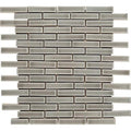 Highland Park Dove Gray Brick Glossy Ceramic Mosaic product view