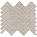 Highland Park Glossy Ceramic Herringbone Mosaic — clean product view — color Dove Gray