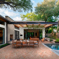 Doverton Gray Reclaimed Clay Brick Mosaic — installed room view