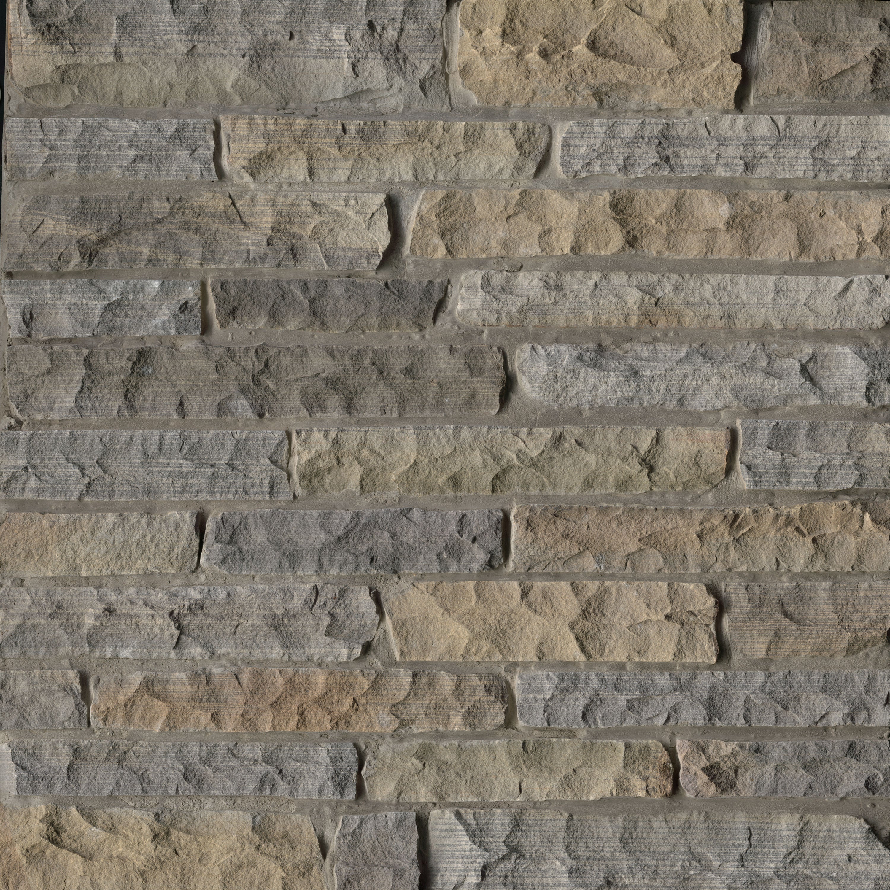 Rockmount Natural-Stone Ledgestone Corners — close-up texture view — color Durham Fall