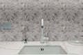 Eden Hexagon Matte Porcelain Mosaic — installed room view — color Bardiglio 2xx2
