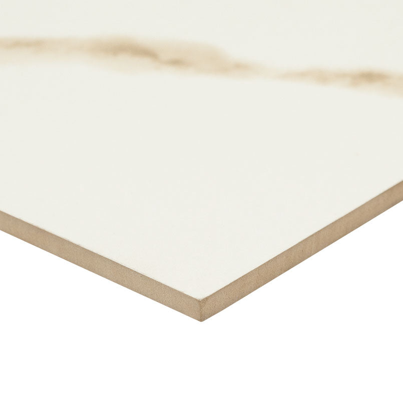 Eden Calacatta field tile — edge illustration, supplier image 8; not a scale reference