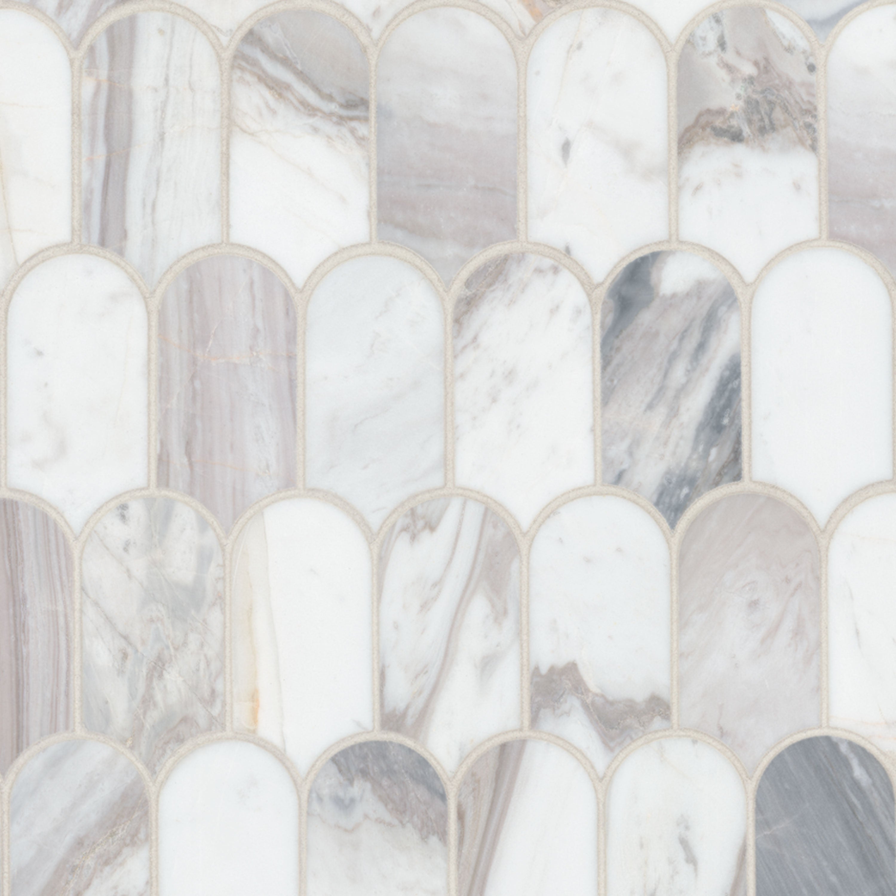 Edessa Scallop Polished Marble Mosaic — clean product view