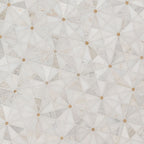 Elegante Pinwheel Gold Stone and Metal Mosaic — isometric scale view — color Gold