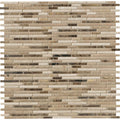 Emperador Blend Bamboo Honed Marble Mosaic — clean product view