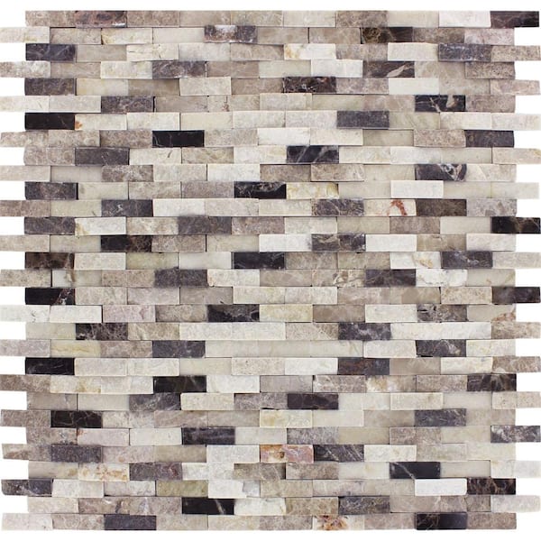 Emperador Splitface Marble Mosaic product view