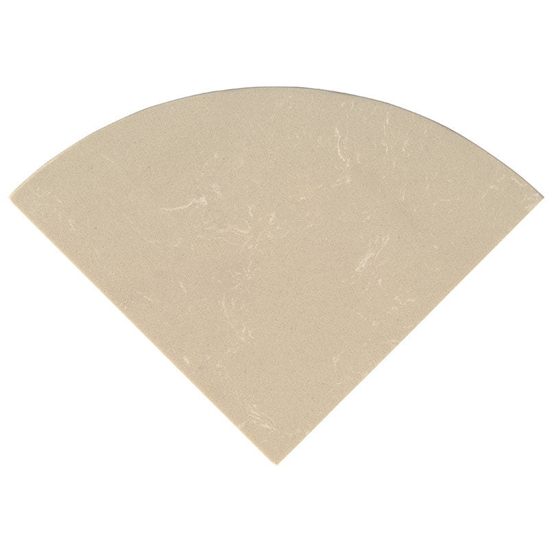 Engineered Beige 18-inch Radius Shower Seat — clean product view
