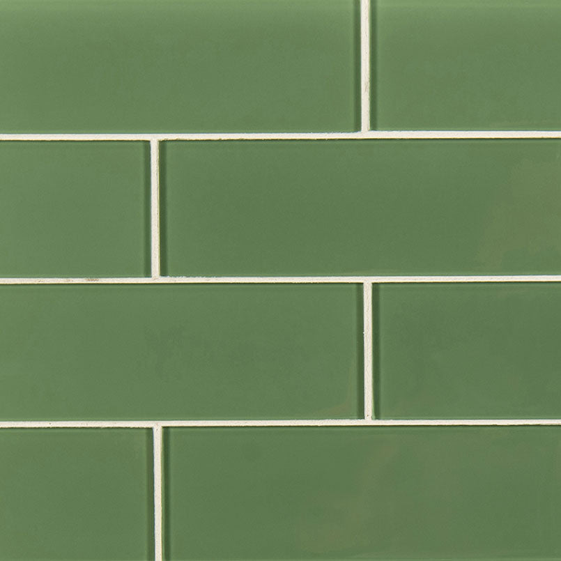 Evergreen 3x9 8mm Glass Tile — clean product view