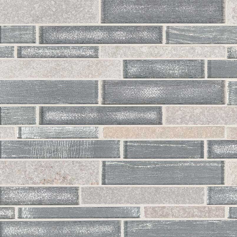 Evita Ice Interlocking 8mm Glass and Stone Mosaic — clean product view