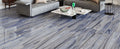 Dellano 8x48 Polished Wood-Look Porcelain Tile — installed room view — color Exotic Blue