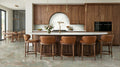 Exotika Verde Vivo 24x48 Polished Porcelain Tile — installed room view — color Vivo