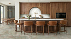 Exotika Verde Vivo 24x48 Polished Porcelain Tile — installed room view — color Vivo