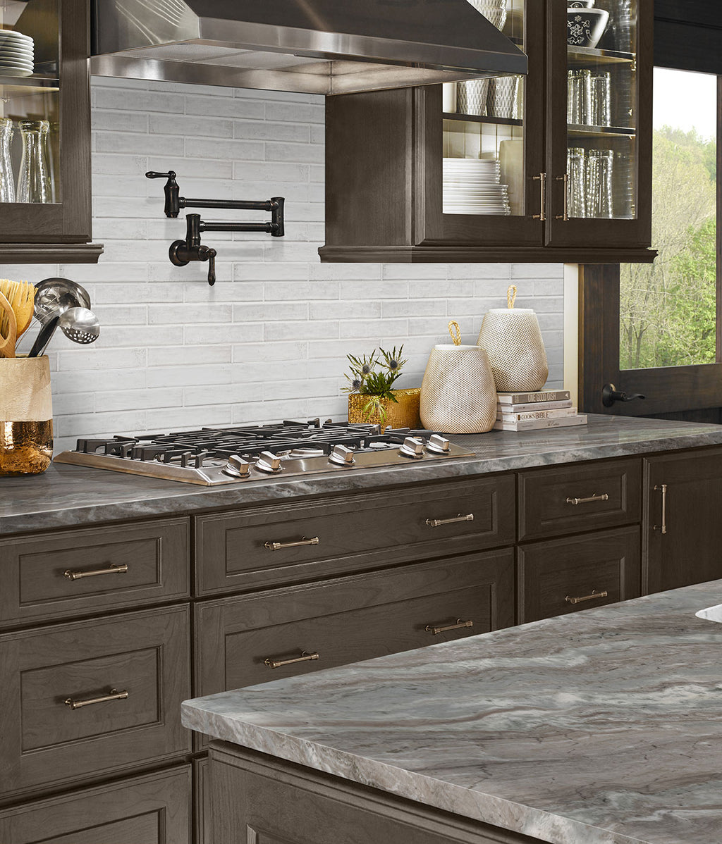 Fantasy Brown countertop room inspiration; installation shown is illustrative