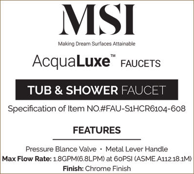 Single-Handle Shower and Tub Faucet 608 Chrome product view