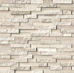 White Quarry Splitface 10mm Marble Mosaic — additional product image