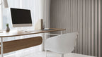 Acoustic Wood Slat Fog, supplier installed-room example