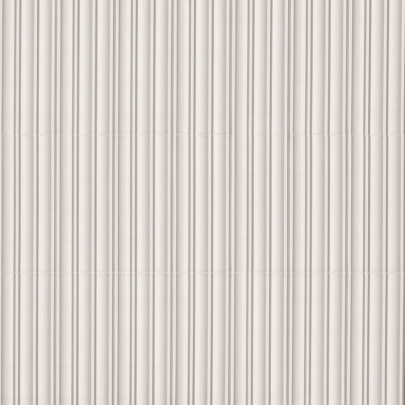 Folk 7x16 Satin Fluted Porcelain Wall Tile — clean product view — color Pearl