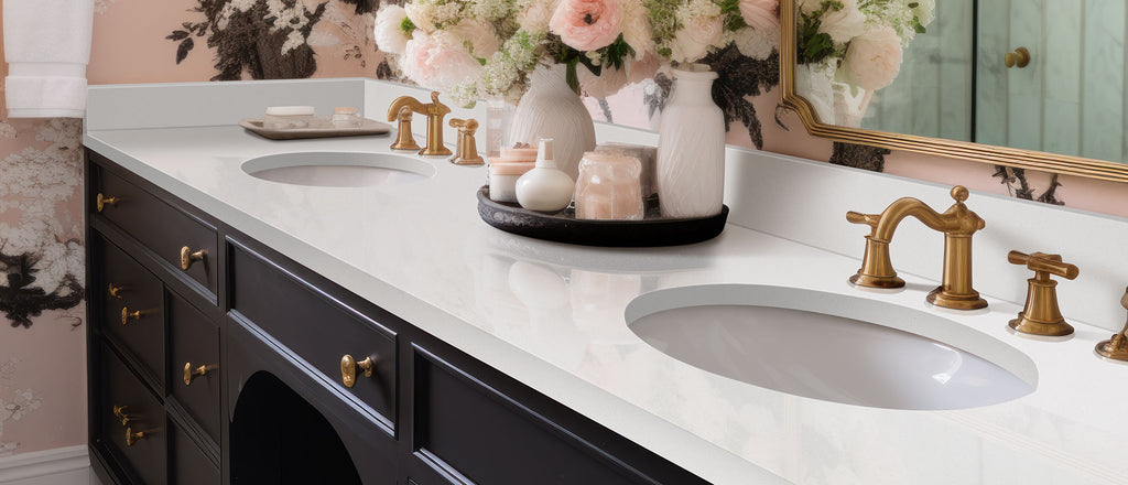 Frost White quartz — room scene