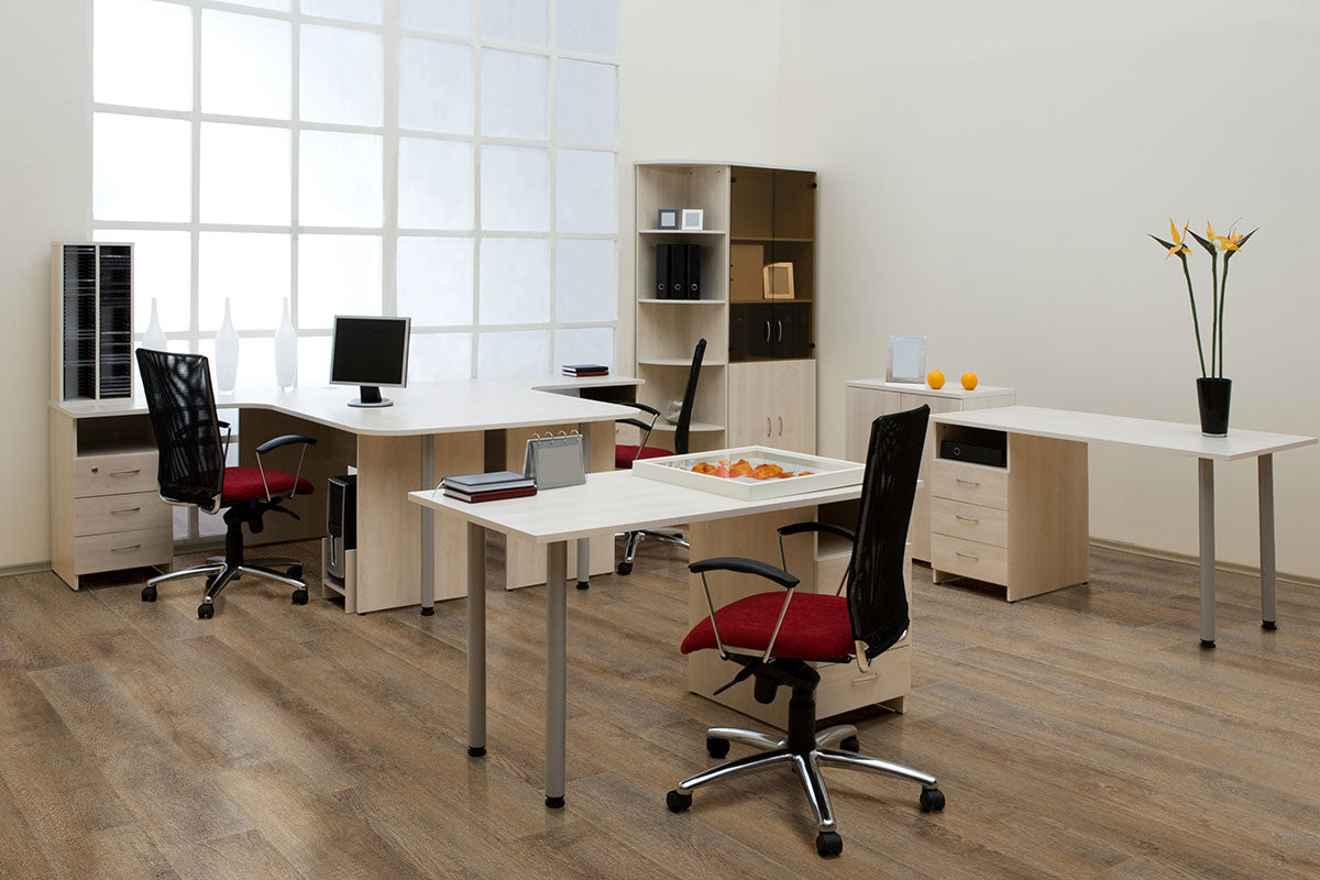 Glenridge 6x48 2mm 12mil Glue-Down Luxury Vinyl Plank — installed room view — color Reclaimed Oak