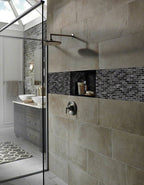 Glissen 2x6 6mm Mosaic — installed room view — color Pattern