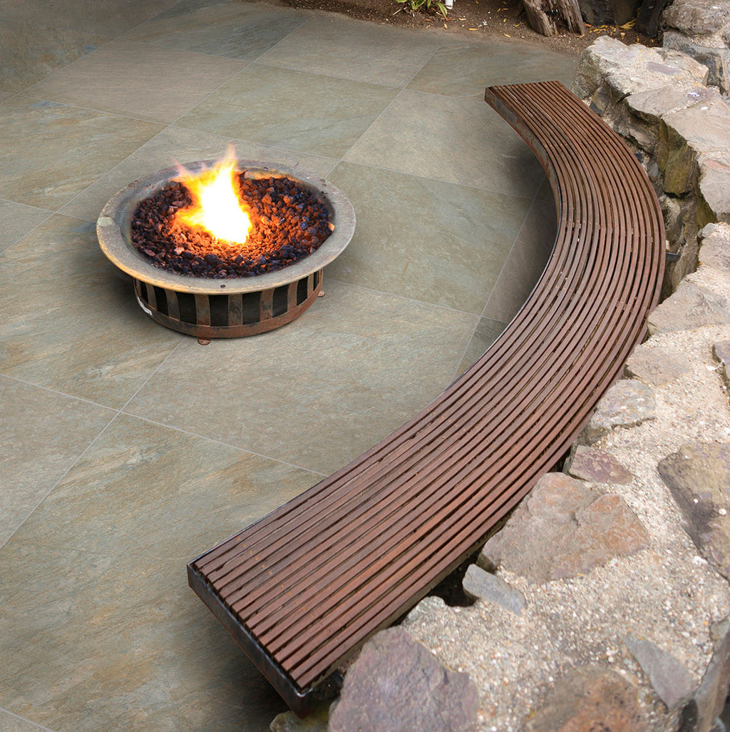 Golden White Porcelain Paver - installed example (representative)