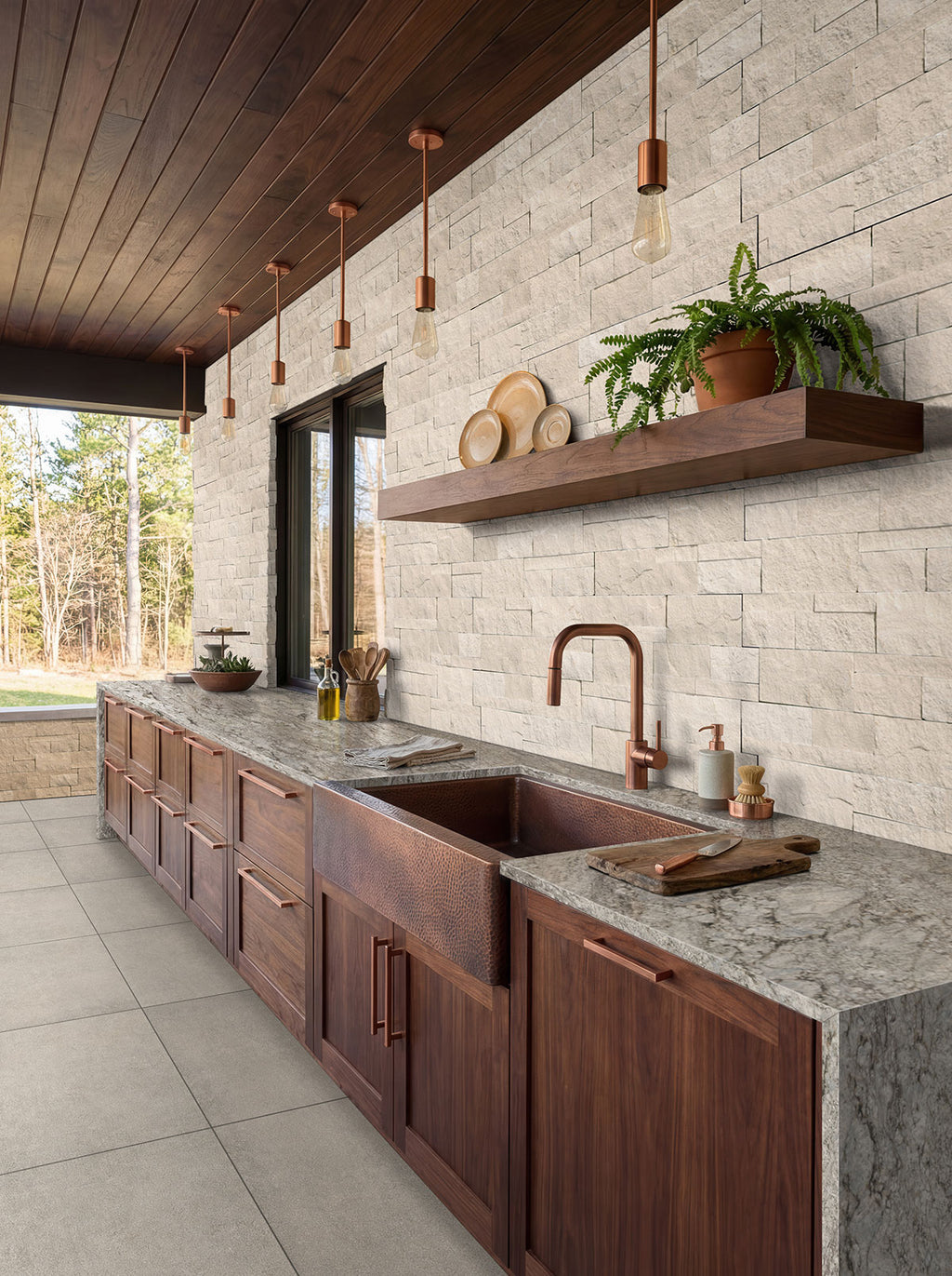 Azul Celeste countertop room inspiration; installation shown is illustrative