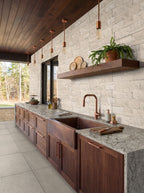 Azul Celeste countertop room inspiration; installation shown is illustrative