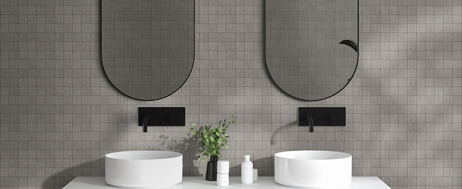 Focus 12x24 Matte Fabric-Look Porcelain Tile — installed room view