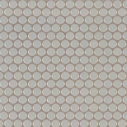 Gray Penny Round Porcelain Mosaic surface detail